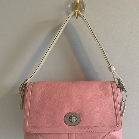 2008 Y2K Coach Hamilton Flap shoulder bag pink and white - Picture 12 of 14